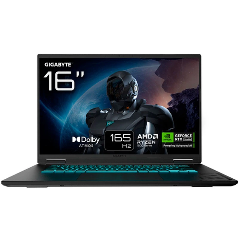 Portátil Gigabyte GAMING A16 16" AMD Ryzen 7 260 32GB 1TB SSD RTX 5060 8GB WUXGA 165Hz Dolby Atmos