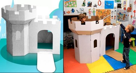 Regalos de Navidad: un castillo de cartón para decorar