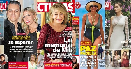Ramonchu se divorcia, las memorias inéditas de Mila Ximénez y Paloma Cuevas habla de su acuerdo amistoso de divorcio: estas son las portadas del miércoles 14 de julio