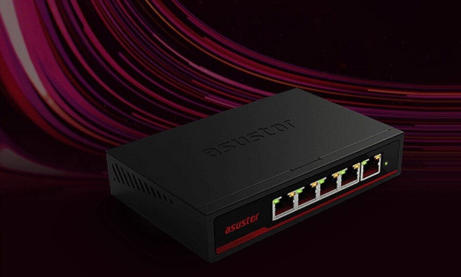 ASUSTOR presenta el Switch'nstor, un switch para ampliar tu red local con 5 puertos Ethernet extra a 2,5 Gbps
