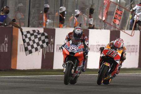 Andrea Dovizioso Marc Marquez Gp Catar Motogp 2018 3