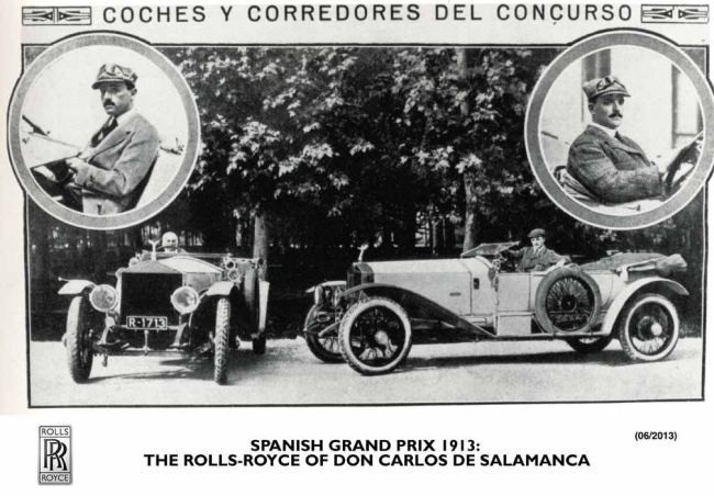 Rolls-Royce conmemora su victoria en el primer Gran Premio de España en 1913