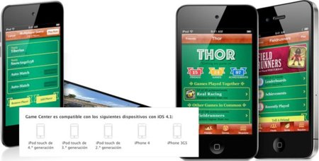 Apple confirma que Game Center no será compatible con el iPhone 3G