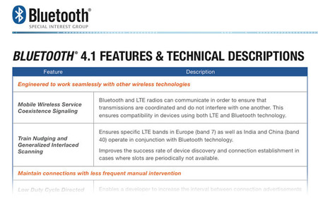 Bluetooth 4.1, nueva versión con mejoras interesantes