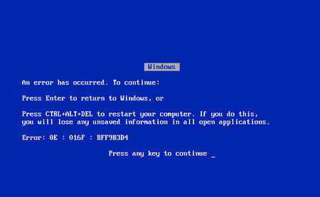 Windows 95 Pantallazo Azul
