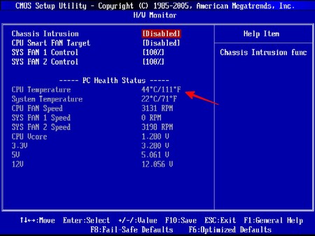 Bios Hardware Monitor