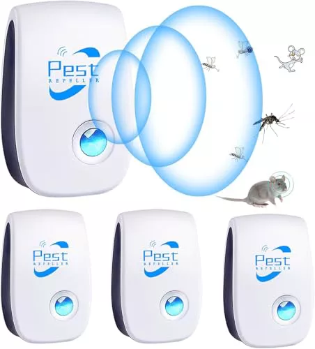 Repelente Ultrasónico de Plagas, 4 Pack 