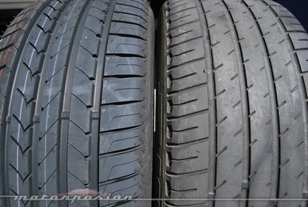 Neumático nuevo y neumático caducado