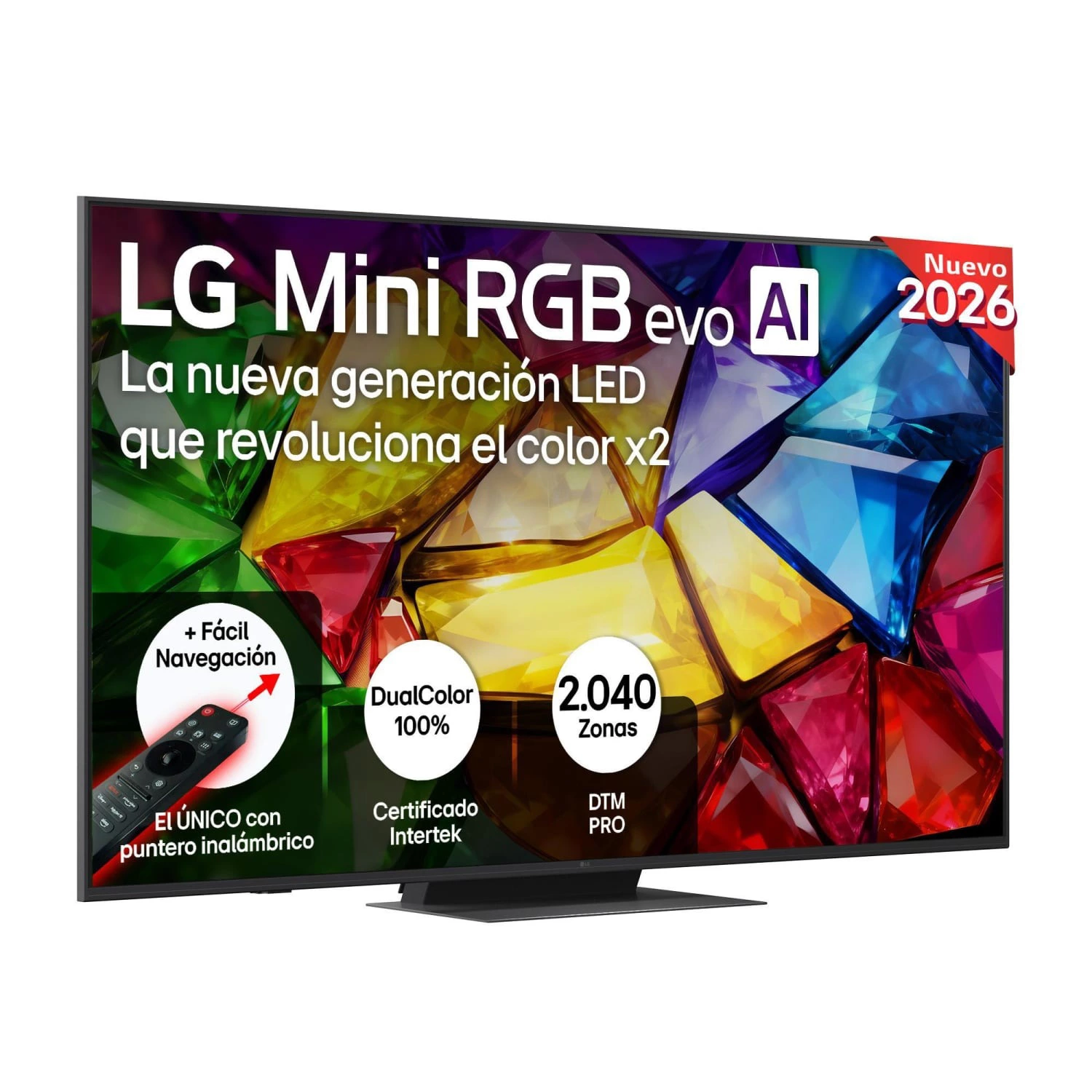 Smart TV Mini RGB evo 65'' (165,1 cm) LG 65MRGB86B6A con IA, 4K UHD, 144 Hz, Procesador Inteligente a8 AI Processor 4K Gen3, HDR, Dolby ATMOS, a8 AI Sound Pro

