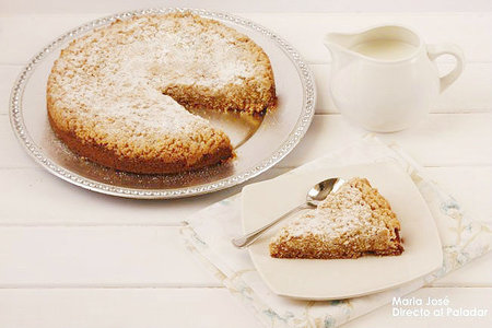 Receta de pastel con streusel de manzana
