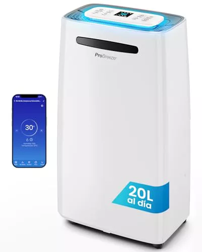 Pro Breeze deshumidificador inteligente 20L/día con Wi-Fi