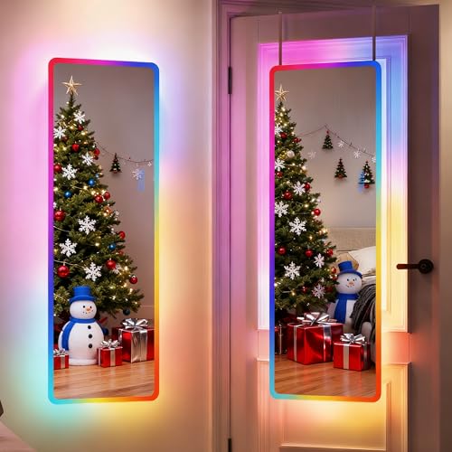 LVSOMT Espejo de Cuerpo Completo con luz, 120×40cm