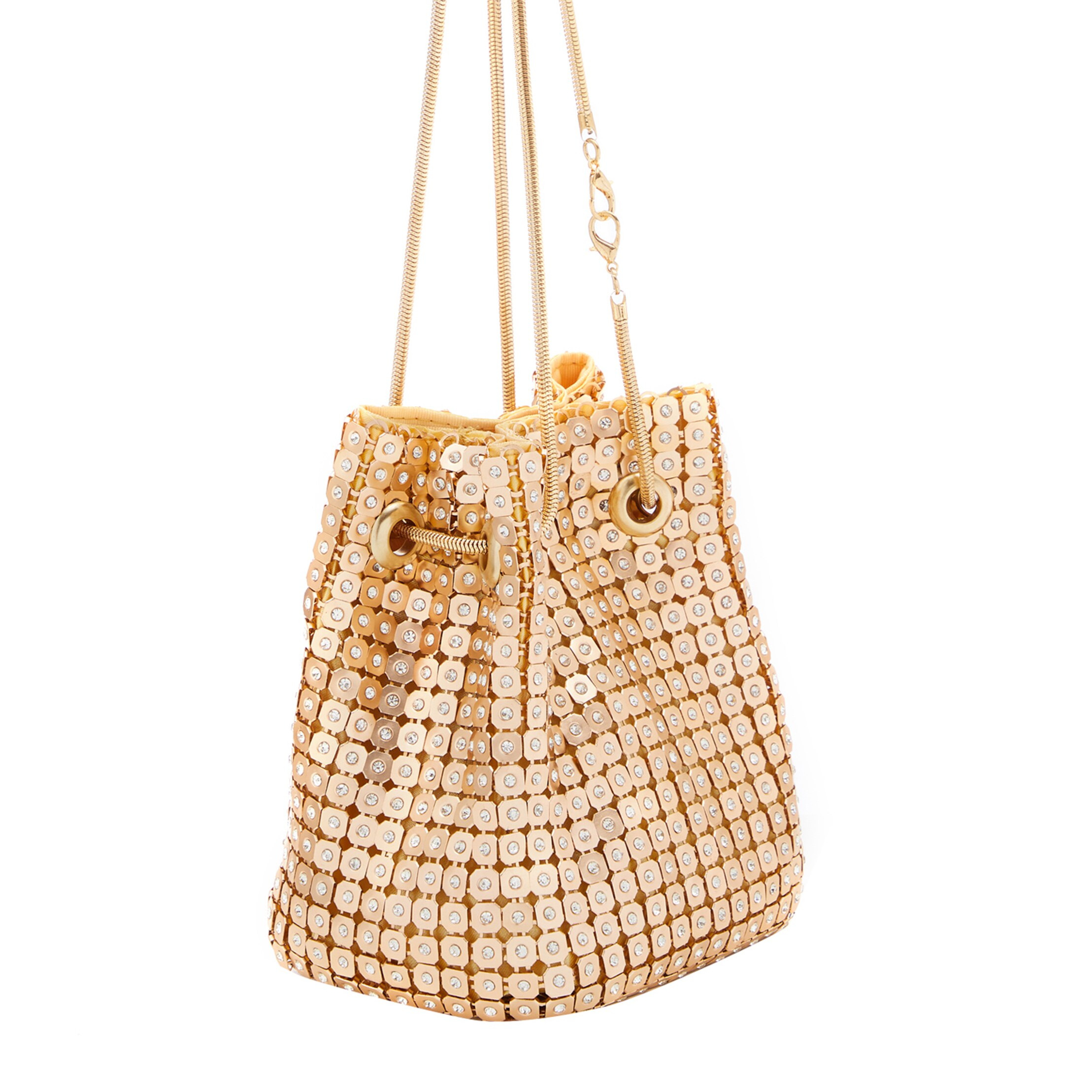 Bolso saco Faina en Oro