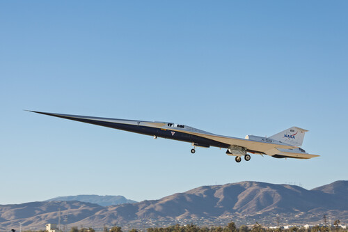 O avião supersônico X-59 / Imagem: Lockheed Martin