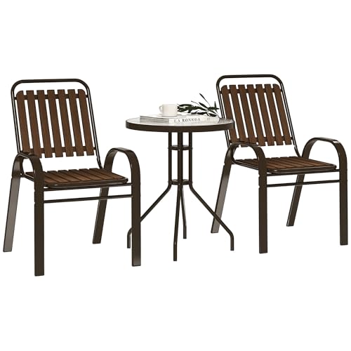 Outsunny Conjunto Jardín Exterior de 3 Piezas 