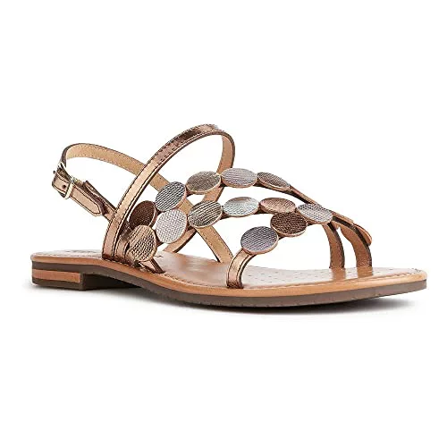 Geox D Sozy S X, Sandalias para Mujer, Bronce 