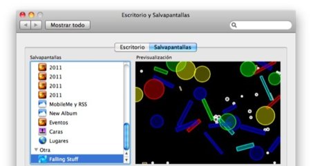 Falling stuff, un curioso salvapantallas para OS X