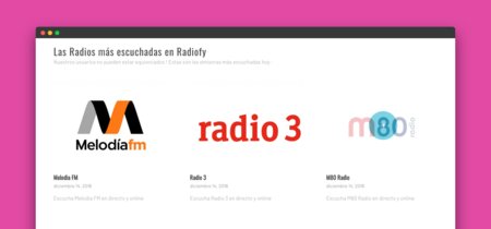 RadioFy, una web minimalista para escuchar todas las radios online españolas en un solo lugar