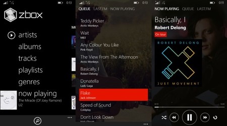 zBox, un espectacular reproductor de música inspirado en Zune. La aplicación de la semana