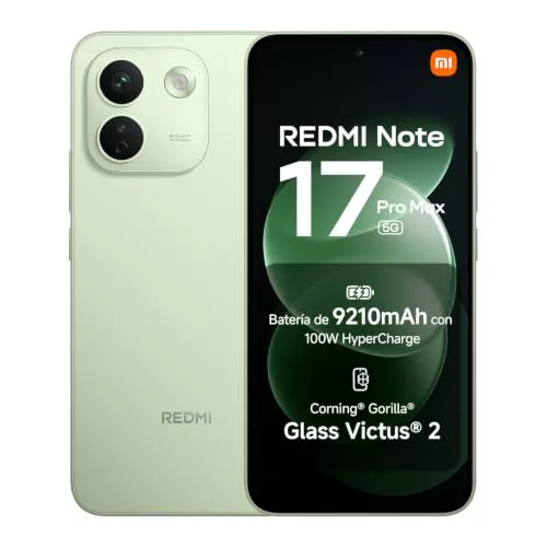 REDMI Note 17 Pro MAX 5G, Smartphone 8+512GB, Verde, batería de 9210mAh