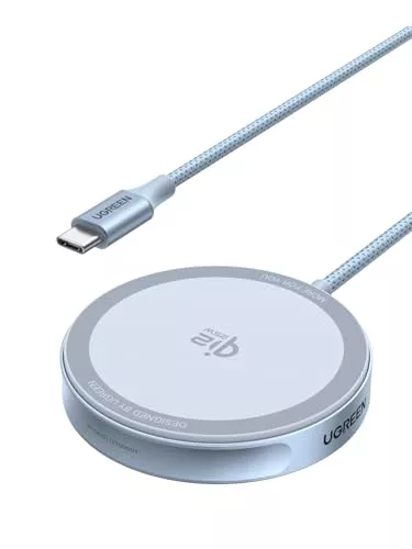 UGREEN MagFlow Qi2 25W Cargador Inalámbrico para iPhone 17 Pro MAX Air, Pad de Carga Magnética Compatible con MagSafe para iPhone 16/15/14/13/12