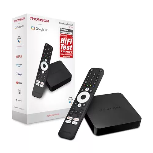 Thomson Streaming Box 240G Android TV UltraHD 4K 8GB Negro