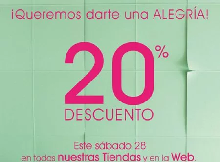 Descuento del 20% el sábado 28 de abril en Zara Home 