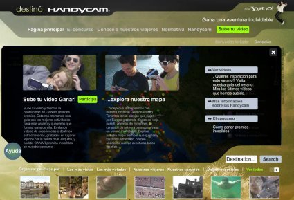 Destino Handycam, concurso y guía de viajes interactiva 