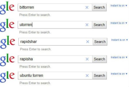 Google censura "Megaupload", "Rapidshare" y "BitTorrent" en el autocompletado de búsquedas