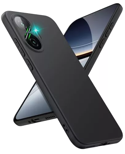 SineOrdo Funda para Xiaomi Poco F7 5G Carcasa, Ultrafina Xiaomi Poco F7 5G Funda Móvil Suave Silicona TPU Cover Resistente Case - Negra