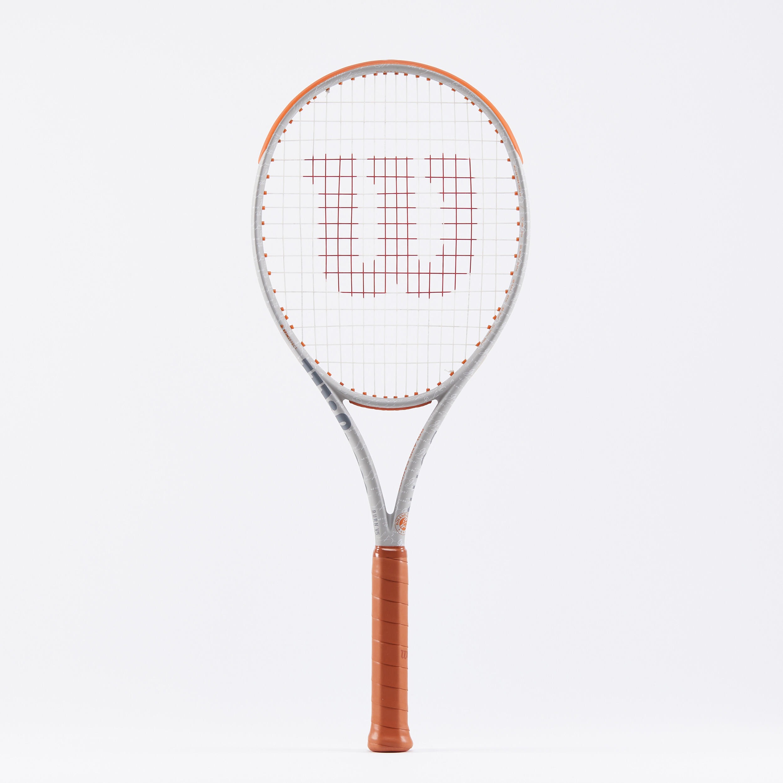 Raqueta de tenis adulto Wilson Burn V5.0 Gris Roland Garros 280 gr

