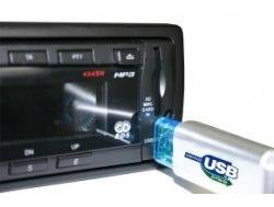 Radio del coche con entrada USB