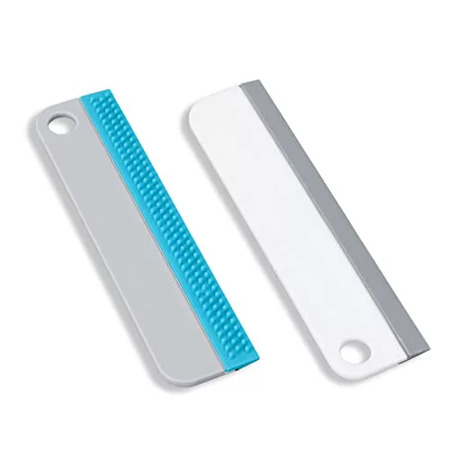 Belmalia 2X Rasqueta limpiacristales, Escobilla de Ducha, Rasqueta de Silicona para Espejos | Ventanas y Superficies en la Cocina, el Baño, el Coche, No Se Raya, Juego de Limpiaparabrisas de Silicona