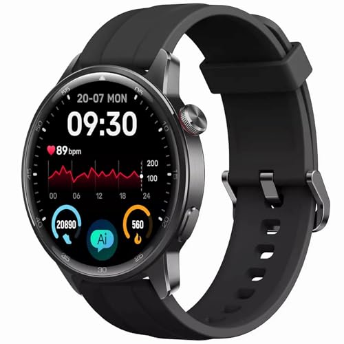 realme Watch S2 Smartwatch con Pantalla AMOLED de 1.43", Resistencia al Polvo y al Agua IP68, esferas Personalizables, Motor Super AI, batería de 20 días, Negro