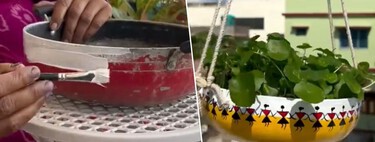 Cómo dar una segunda vida a tu vieja sartén y convertirla en un elegante adorno para colgar las plantas en la pared