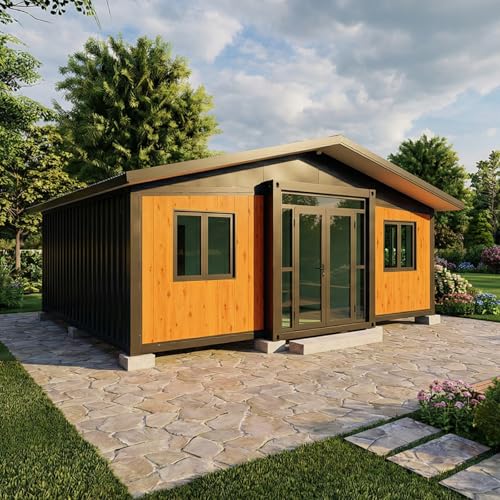 Personalizables casa prefabricada para Vivir, Contenedor Plegable expandible casa con Unidades contenedoras de 2 Dormitorio, Cocina y baño
