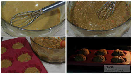muffins de zanahoria y chocolate paso a paso