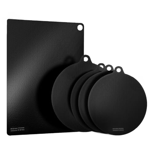 MoreCore Protector de Placa de Induccion | Protector Placa Induccion | Protector Vitroceramica Induccion | Protector Induccion | Posavasos | Alfombrilla de Protección de Inducción | 5 Piezas