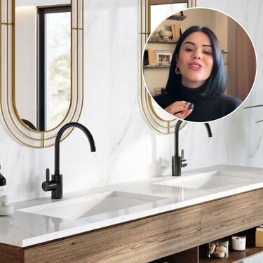  Daniel y Noelia, expertos en DIY: "El baño de nuestra casa de alquiler no podía ser más feo, así lo transformamos de forma económica y sin obras"