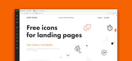 Tilda Icons, descarga más de 700 iconos vectoriales gratis para uso personal y comercial