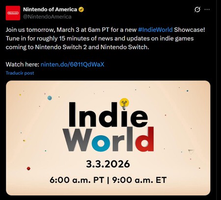 Indie World Directo Nintendo Mexico