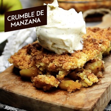 Crumble de manzana. Receta en video