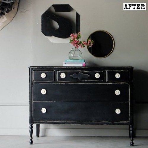 Cambiando muebles de color, de blanco a negro