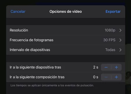 これは、Keynote でビデオをエクスポートする新しい機能の様子です。フレームレートを選択するオプションと 4K でエクスポートする可能性があります。