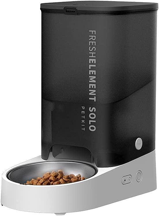 PETKIT Comedero automático para gatos de 3 litros, solo admite Wi-Fi 2,4 G, compatible con alimentos liofilizados, traslúcidos, extraíble y lavable, carcasa de acero inoxidable (gris)