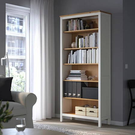 Hemnes Libreria Tinte Blanco Marron Claro 1051999 Pe845870 S5