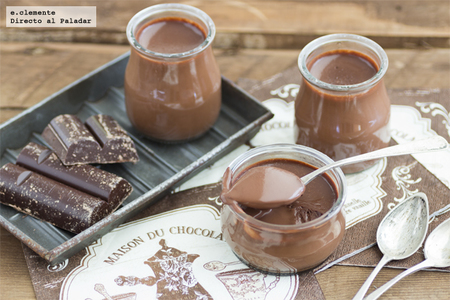 Vasitos de crema de chocolate y moka. Receta