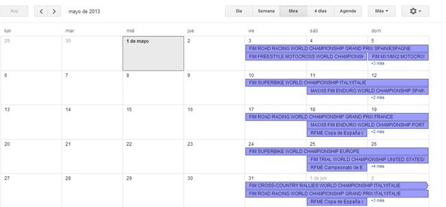 Calendario de Competiciones