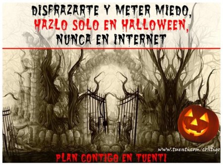 La Policía advierte de las consecuencias de "dar miedo y disfrazarse" en internet