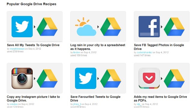 Ifttt incorpora a Google Drive a su repertorio de canales